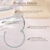 14g Septum Ring Silver Conch Piercing Jewelry 14 Gauge 8mm Daith Earrings Surgical Steel Nose Ring Hoop with CZ view 4