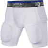 Exxact Sports Rebel 5-Pad Youth Football Girdle with Cup Pocket, Lightweight Padded Compression Shorts with Integrated Hip, Thigh, Tailbone Pads, Boys Girdle Football (White, YXL) view 1