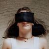 Hugger Mugger Silk Eye Pillow with Flaxseed Filling - Black Teal - Organic Flaxseed Filling, Scent-Free Relaxation, Light Weight, Chill in Freezer, Washable Cover view 2