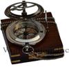Personalized Nautical Compass, Engraved, Leather Case, Outdoor Suitable, Brass, Working, Custom, Wedding Gift, Christmas, Baptism, Graduation, Boy Scouts, Sundial, Anniversary, Father's Day view 2