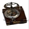 Personalized Compass, Engraved Compass, Custom Compass, Wedding Gift, Christmas, Baptism, Graduation, boy Scouts, Sundial, Nautical, Anniversary, Fathers Day (Silver Finish with Leather Box) view 2