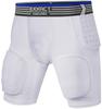 Exxact Sports Rebel 5-Pad Youth Football Girdle with Cup Pocket, Lightweight Padded Compression Shorts with Integrated Hip, Thigh, Tailbone Pads, Boys Girdle Football (White, YM) view 1