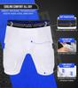 Exxact Sports Rebel 5-Pad Youth Football Girdle with Cup Pocket, Lightweight Padded Compression Shorts with Integrated Hip, Thigh, Tailbone Pads, Boys Girdle Football (White, YM) view 2
