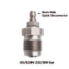 DIN Adapter with 8mm Quick Disconnect Fitting for Paintball Fill Station view 2