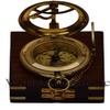 WOANIN Personalized Compass, Engraved Compass, Custom Compass, Wedding Gift, Christmas, Baptism, Graduation, boy Scouts, Sundial, Nautical, Anniversary, Fathers Day (Brass Finish with Leather Box) view 2