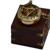 WOANIN Personalized Compass, Engraved Compass, Custom Compass, Wedding Gift, Christmas, Baptism, Graduation, boy Scouts, Sundial, Nautical, Anniversary, Fathers Day (Brass Finish with Leather Box) view 3