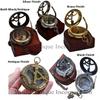 Personalized Engraved Compass, Silver Finish with Wooden Box, Brass, Engravable, Navigation Compass view 2