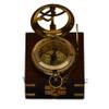 Personalized Brass Compass, Engraved, Custom, Wedding Gift, Christmas, Baptism, Graduation, Boy Scouts, Sundial, Nautical, Anniversary, Father's Day (Brass Finish with Wooden Box) view 1