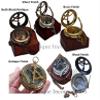 Personalized Compass, Engraved Compass, Custom Compass, Wedding Gift, Christmas, Baptism, Graduation, boy Scouts, Sundial, Nautical, Anniversary, Fathers Day (Antique Finish with Wooden Box) view 2