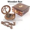 Personalized Compass, Engraved Compass, Custom Compass, Wedding Gift, Christmas, Baptism, Graduation, boy Scouts, Sundial, Nautical, Anniversary, Fathers Day (Antique Finish with Wooden Box) view 3