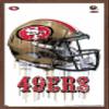 Trends International NFL San Francisco 49ers - Drip Helmet 20 Wall Poster, 14.725" x 22.375", Mahogany Framed Version view 1