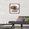 Trends International NFL San Francisco 49ers - Drip Helmet 20 Wall Poster, 14.725" x 22.375", Mahogany Framed Version view 2