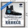 Trends International NHL Seattle Kraken - Drip Skate 20 Wall Poster, 14.725" x 22.375", Barnwood Framed Version view 3