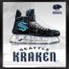 Trends International NHL Seattle Kraken - Drip Skate 20 Wall Poster, 14.725" x 22.375", Black Framed Version view 1