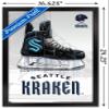 Trends International NHL Seattle Kraken - Drip Skate 20 Wall Poster, 14.725" x 22.375", Black Framed Version view 3