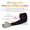 GOuft Half-Glove UV Protection Cooling Arm Sleeves for Men and Women (Black, Large) view 4