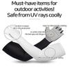 GOuft Half-Glove UV Protection Cooling Arm Sleeves for Men and Women (Black, Medium) view 2