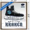 Trends International NHL Seattle Kraken - Drip Skate 20 Wall Poster, 22.375" x 34", Bronze Framed Version view 3