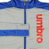 Umbro Big Girls Youth Full Zip Performance Hoodie, Medium Grey Heather/Tw Royal Large 10-12 view 2
