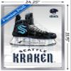 Trends International NHL Seattle Kraken - Drip Skate 20 Wall Poster, 22.375" x 34", Silver Framed Version view 3