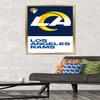 Trends International NFL Los Angeles Rams - Logo 20 Wall Poster, 22.375" x 34", Gold Framed Version view 2