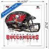 Trends International NFL Tampa Bay Buccaneers - Drip Helmet 20 Wall Poster, 14.725" x 22.375", White Framed Version view 3
