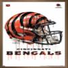Trends International NFL Cincinnati Bengals - Drip Helmet 20 Wall Poster, 22.375" x 34", Bronze Framed Version view 1