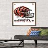 Trends International NFL Cincinnati Bengals - Drip Helmet 20 Wall Poster, 22.375" x 34", Bronze Framed Version view 2