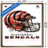 Trends International NFL Cincinnati Bengals - Drip Helmet 20 Wall Poster, 22.375" x 34", Bronze Framed Version view 3