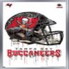 Trends International NFL Tampa Bay Buccaneers - Drip Helmet 20 Wall Poster, 22.375" x 34", Silver Framed Version view 1