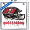 Trends International NFL Tampa Bay Buccaneers - Drip Helmet 20 Wall Poster, 22.375" x 34", Silver Framed Version view 3
