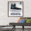 Trends International NHL Seattle Kraken - Drip Skate 20 Wall Poster, 22.375" x 34", Mahogany Framed Version view 2