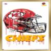 Trends International NFL Kansas City Chiefs - Drip Helmet 20 Wall Poster, 22.375" x 34", Gold Framed Version view 1
