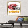 Trends International NFL Kansas City Chiefs - Drip Helmet 20 Wall Poster, 22.375" x 34", Gold Framed Version view 2