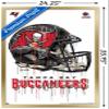 Trends International NFL Tampa Bay Buccaneers - Drip Helmet 20 Wall Poster, 22.375" x 34", Gold Framed Version view 3