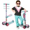 SKIDEE Kick Scooter for Kids 3-5 | Foldable 3 Wheel Scooter with Lean-to-Steer, Adjustable Height, Removable Seat & LED Light Wheels | Toddler Scooter for 3 to 12 Year Old Boys/Girls view 1