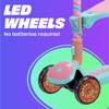 SKIDEE Kick Scooter for Kids 3-5 | Foldable 3 Wheel Scooter with Lean-to-Steer, Adjustable Height, Removable Seat & LED Light Wheels | Toddler Scooter for 3 to 12 Year Old Boys/Girls view 3