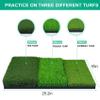 NEWCARE Golf Hitting Mat, 3-in-1 Foldable Grass Mat, Tri-Turf Practice Training Aid Batting Mat for Chipping Swing Detection Portable Accustrike Personal Driving Range for Indoor Outdoor (Green) view 2