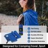 4Monster 3 Size Microfiber Camping Towels at 1 Pack,Fast Drying Beach Travel Towel Ultra Compact,Ultra Soft Gym Towel for Beach Hiking Yoga Travel Sports Backpacking Trip and Pool (Blue) view 2