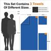 4Monster 3 Size Microfiber Camping Towels at 1 Pack,Fast Drying Beach Travel Towel Ultra Compact,Ultra Soft Gym Towel for Beach Hiking Yoga Travel Sports Backpacking Trip and Pool (Blue) view 3