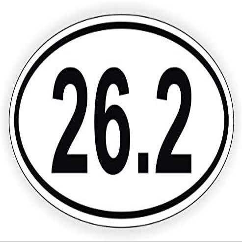26.2 Marathon Oval Euro Vinyl Bumper Sticker/Decal/Label Weatherproof Funny 13.1 26.2
