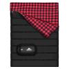 AGEMORE Cotton Flannel Double Sleeping Bag for Camping, Backpacking Or Hiking. Queen Size 2 Person Waterproof Sleeping Bag for Adults Or Teens. Lightweight with Compression Sack view 1
