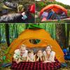 AGEMORE Cotton Flannel Double Sleeping Bag for Camping, Backpacking Or Hiking. Queen Size 2 Person Waterproof Sleeping Bag for Adults Or Teens. Lightweight with Compression Sack view 2