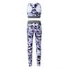 ACSUSS Big Girls Two Pieces Athletic Dance Sports Outfts Active Set Racerback Crop Tank Tops with Leggings Dancewear Lavender 14 view 2