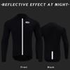 Dooy Men's Cycling Bike Jersey Winter Thermal Biking Shirt Long Sleeve Bicycle Jacket with Full Zipper and Rear PocketsNew Black,2XL view 3