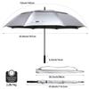 G4Free 62 inch and 72 Inch UV Golf Umbrella Double Canopy view 3