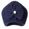 DINGDONG'S CLOSET Baby Kid Girl Winter Bowknot Knitted Hat Baby Girl Warm Beanie(Navy,0-1T) view 2
