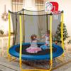 Merax 66'' Trampoline for Kids with Basketball Hoop, Rubber Ball and Enclosure Net, 5.5FT Mini Small Toddler Trampoline Indoor Outdoor for Kids Age 1-8 Birthday Gifts view 2