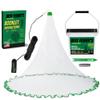 American Pro Cast Net (10-ft) - 4ft/6ft/8ft/10ft/12ft - 3/8" Mesh - Real Lead 1-lbs/ft Double Line - 2025 Upgraded & Optimized - Old Salt Premium Cast Nets for Fishing- E-Book & Utility Box Included view 1