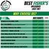 American Pro Cast Net (10-ft) - 4ft/6ft/8ft/10ft/12ft - 3/8" Mesh - Real Lead 1-lbs/ft Double Line - 2025 Upgraded & Optimized - Old Salt Premium Cast Nets for Fishing- E-Book & Utility Box Included view 4
